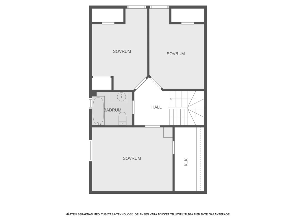 Planlösning övre plan