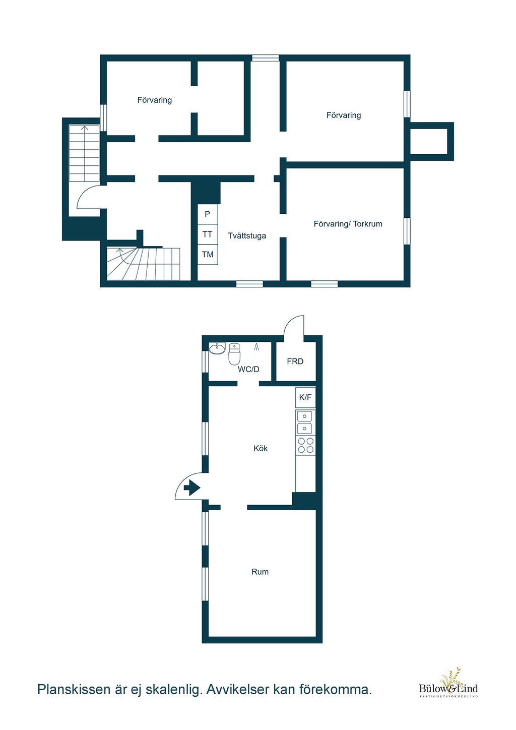 Planlösning källare och gästhus