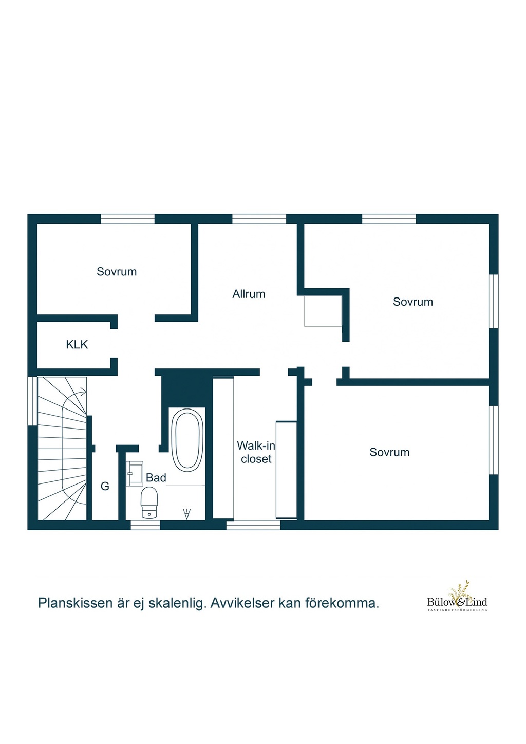 Planlösning övre plan