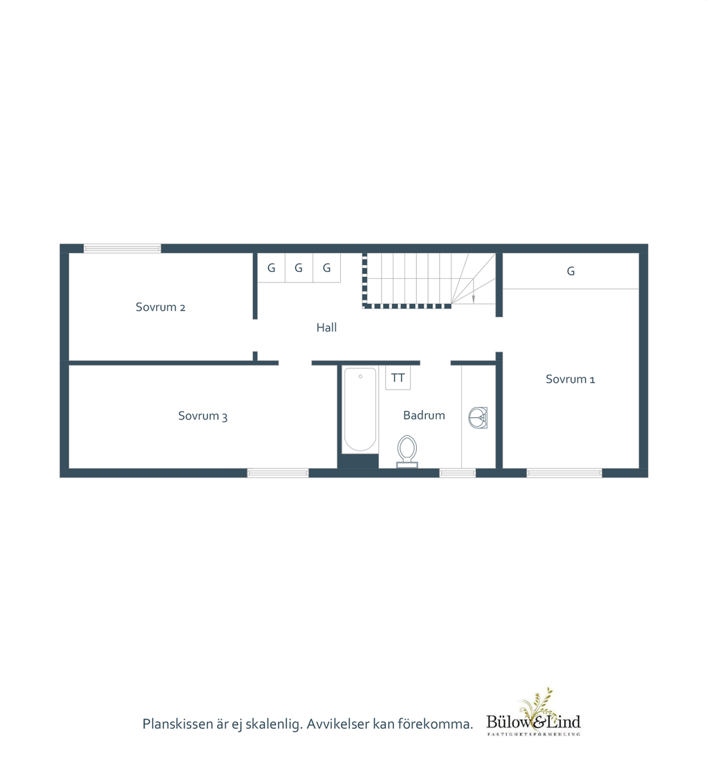 Planlösning - Övre plan