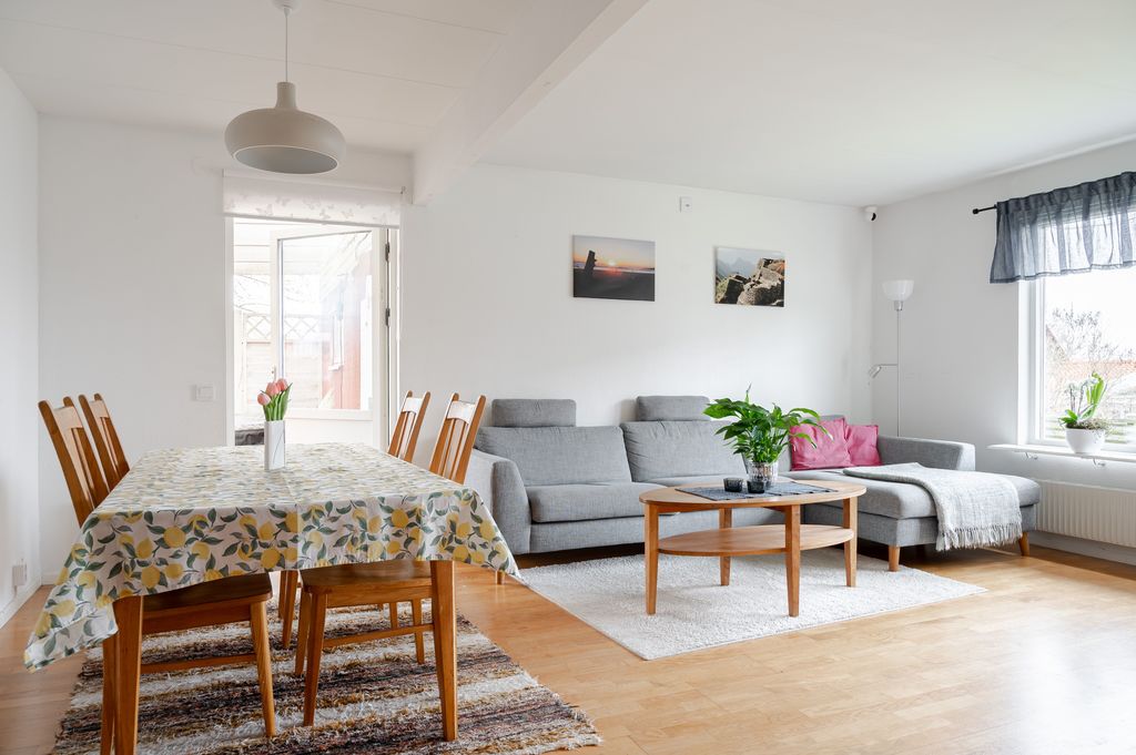 Vardagsrum och matplats